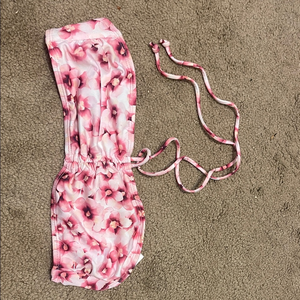 Floral Pink Bikini Top